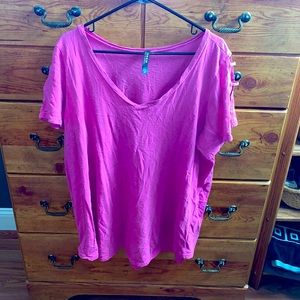 Pink V-Neck T-shirt Torrid Size 3